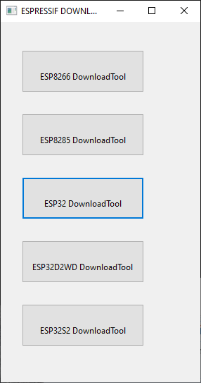 selecting esp32 mode